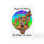 Brother In Law 48th Birthday Card - Cartoon Dog