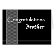 BROTHER Wedding Congratulations Greeting Cards