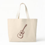 Brown Acoustic Classical Guitar Tote Bags