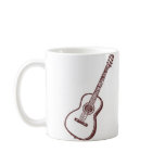 Brown Acoustic Classical Guitar Coffee Mug