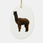 Brown alpaca stud christmas ornaments