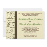 Brown and Beige Flourish Invitation