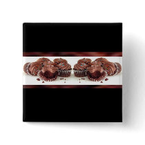 Brown and Black Cupcake Business Card Matching Pin