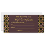 Brown and Black Gift Certificate
