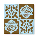 Brown and Blue Design Magnet