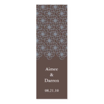 Brown and Blue Pattern, Wedding Gift Tags