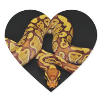 Brown and Gold Ball Python Heart Stickers