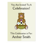 Brown And Green Polkadot Bear Business Cards