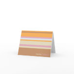 Brown and Orange Stripes Note Card