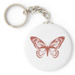 Brown and Pink Butterfly Keychain