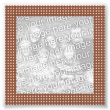 Brown and Pink Dots Frame Photo