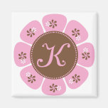 Brown and Pink Monogram K Magnet