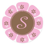 Brown and Pink Monogram S stickers