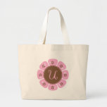 Brown and Pink Monogram U Bag