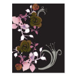Brown and pink roses Postcard