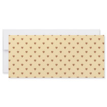 Brown and tan - beige heart pattern. full color rack card
