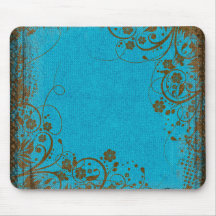 Brown And Teal Mouse Mats