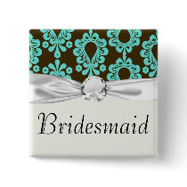 brown and tiffany damask pins