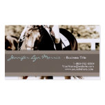Brown and White Show Horse Business Cards
