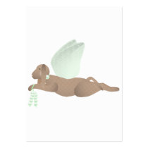 Brown Angel Dog With Green Wings