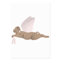 Brown Angel Dog With Pink Wings