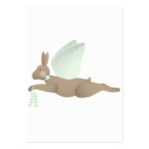 Brown Angel Rabbit With Green Wings
