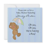 Brown Baby Bear Shower Invitation