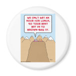brown-bag gurus hour lunch refrigerator magnet