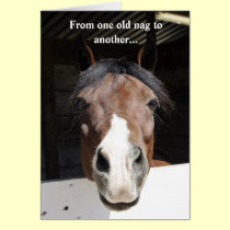 brown barn horse, From one old...let's horse card cards