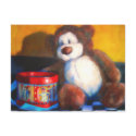 Brown Bear with Red Drum Postcard
