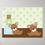 Brown Bears Kids Wall Decor posters