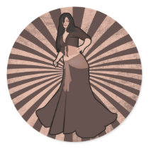 Brown Belly Dancer Sticker