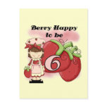 Brown Berry 6th Birthday Tshirts and Gifts Post Cards
