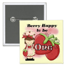 Brown Berry First Birthday Tshirts and Gifts Pinback Button