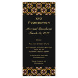 Brown Black Circles Menu Full Color Rack Card