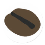 brown black coffee bean stickers