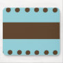 Brown & Blue with Brown Dots Mousepad