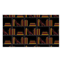 Brown, Burgundy and Mustard Colour Books on Shelf. Business Cards