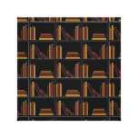 Brown, Burgundy and Mustard Colour Books on Shelf. Gallery Wrapped Canvas