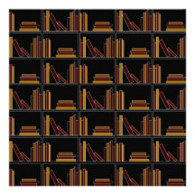 Brown, Burgundy and Mustard Colour Books on Shelf. Personalized Invites