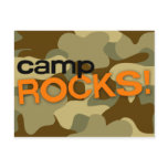 Brown Camo CAMP ROCKS! Postcard