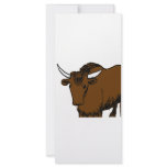 Brown Cartoon Yak Rack Card Design