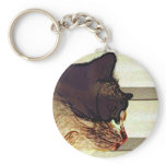brown cat key chains