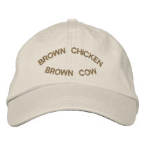 Brown Chicken Brown Cow Embroidered Hat