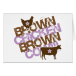 Brown Chicken Brown Cow - Vintage Pink Greeting Cards