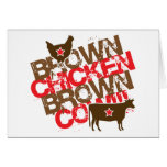 Brown Chicken Brown Cow - Vintage Red Greeting Cards