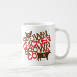 Brown Chicken Brown Cow - Vintage Red Mugs