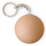 Brown Chicken Egg Key Chains