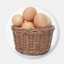 Brown Chicken Eggs Fridge Magnets