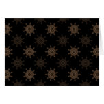 Brown Cog Wheels Pattern. Fractal Circles. Custom cards